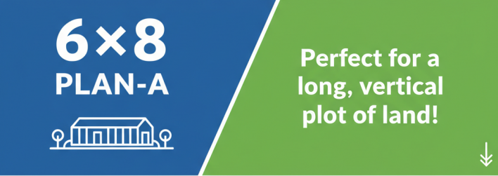 6×8　PLAN-A　縦長の土地にピッタリ！