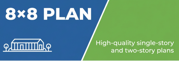 8×8　PLAN　ほとんどの土地に当てはまるPLAN